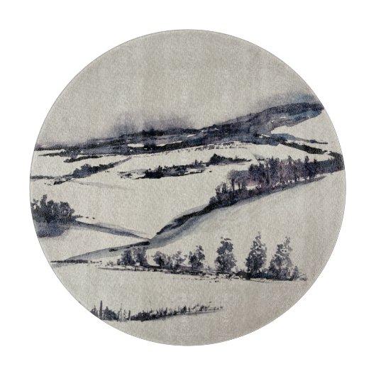 Planche À Découper Paysage neigeux (Devant)