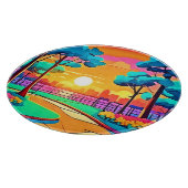 Planche À Découper Paysage urbain animé du coucher de soleil (Coin)