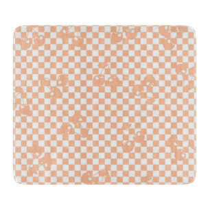 Planche À Découper Peach Fuzz Cherry En vichy Motif
