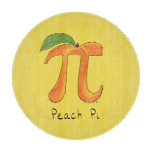 Planche À Découper Peach Pi Cute Math Pi Day Pie Cutting Board