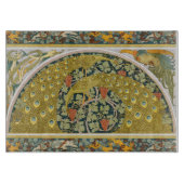 Planche À Découper Peacock Art Nouveau Style rond design complexe (Devant)