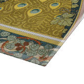 Planche À Découper Peacock Art Nouveau Style rond design complexe (Coin)