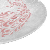 Planche À Découper Peacock rose Personnalisé (Coin)