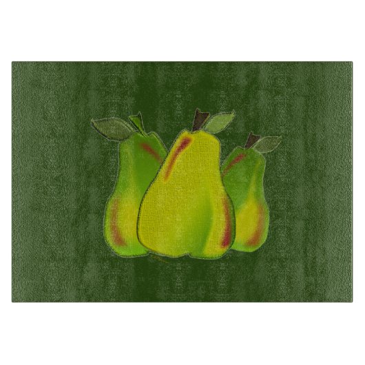 Planche À Découper PEARS Pear Fruit Fruit Verre (Devant)