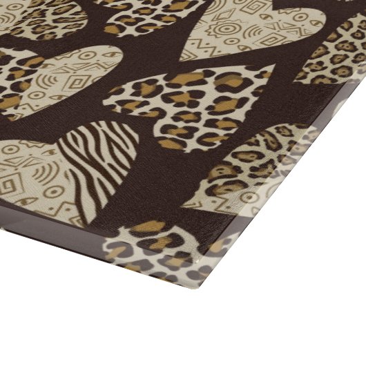 Planche À Découper Peau d'animal avec des coeurs (Coin)