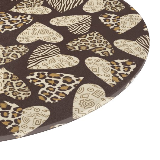 Planche À Découper Peau d'animal avec des coeurs (Coin)