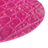 Planche À Découper Peau de crocodile rose, texture cuir (Coin)