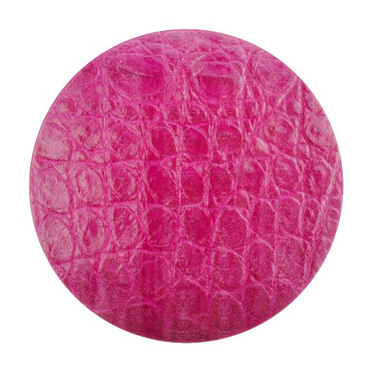 Planche À Découper Peau de crocodile rose, texture cuir (Devant)