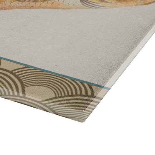 Planche À Découper Pêche à la carpe peinture à l'eau douce (Coin)