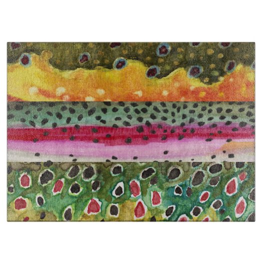 Planche À Découper Pêche à la truite (Devant)