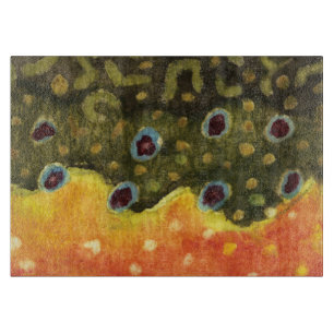 Planche À Découper Pêcheur à la pêche à la truite de Brook