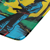 Planche À Découper Pêcheur sur Riverbank (Coin)