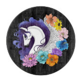 Planche À Découper Pegasus Noir Floral (Devant)