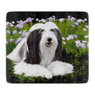 Planche À Découper Peinture à collie à poils - Joli art original de c