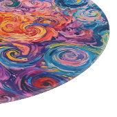 Planche À Découper Peinture à l'huile de tourbillons psychédélique (Coin)