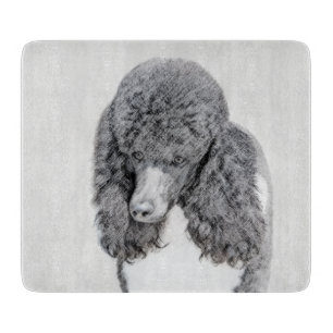 Planche À Découper Peinture à paille noire standard - Art du chien