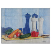 Planche À Découper peinture à vie morte originale de légumes (Devant)