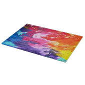Planche À Découper Peinture Abstraite colorée (Coin)