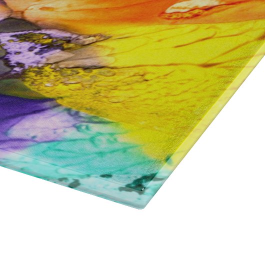 Planche À Découper Peinture Abstraite colorée (Coin)