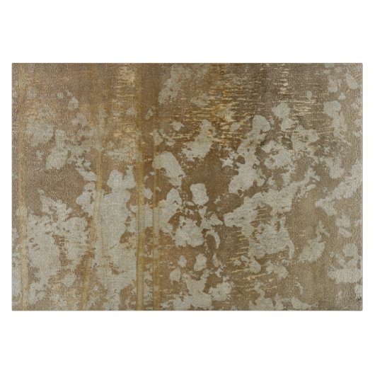 Planche À Découper Peinture Abstraite en or avec lunettes d'argent (Devant)