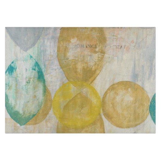 Planche À Découper Peinture Abstraite moderne sur papier journal (Devant)