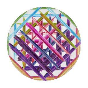 Planche À Découper Peinture Abstraite Peinture Colorée Brush Strokes 