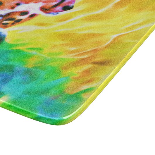 Planche À Découper Peinture animale puissante de Cheetah. Commandez d (Coin)