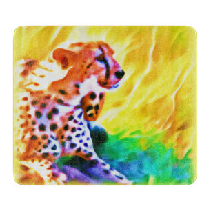 Planche À Découper Peinture animale puissante de Cheetah. Commandez d