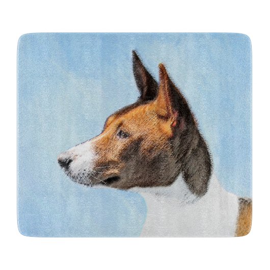 Planche À Découper Peinture Basenji - Belle Art Original (Devant)