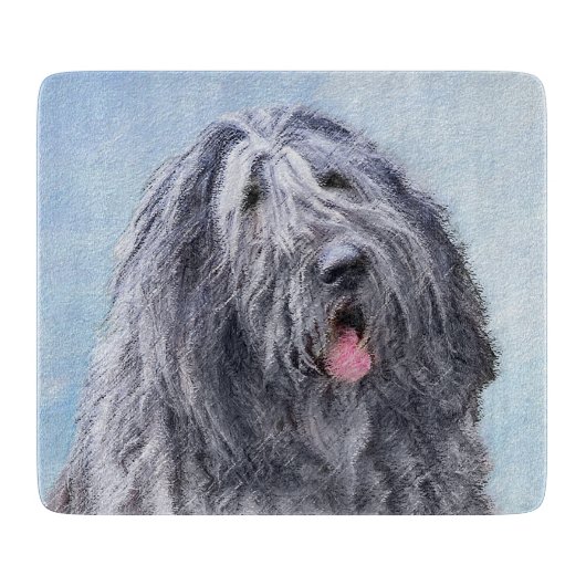 Planche À Découper Peinture Bergamasco Sheepdog - Chien original mign (Devant)