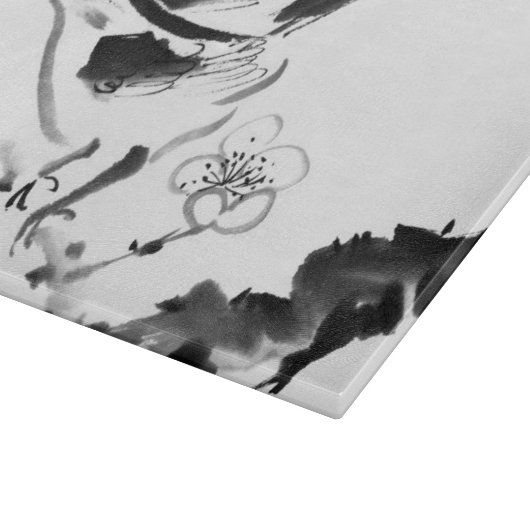 Planche À Découper Peinture chinoise, fleur de prune et oiseau (Coin)