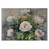 Planche À Découper Peinture d'aquarelle des belles fleurs (Devant)