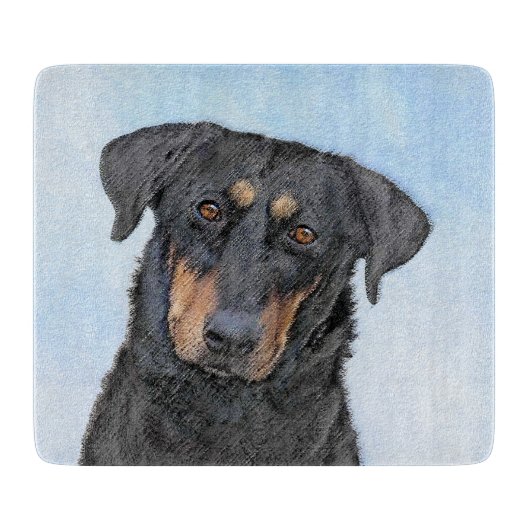 Planche À Découper Peinture de Beauceron - Cute Original Chien Art (Devant)