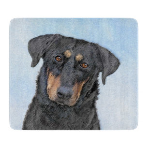 Planche À Découper Peinture de Beauceron - Joli Art Original de Chien