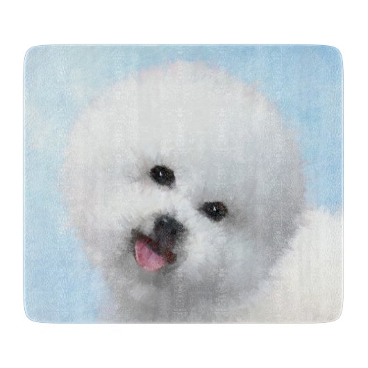 Planche À Découper Peinture de Bichon Frise - Cute Original Dog Art (Devant)