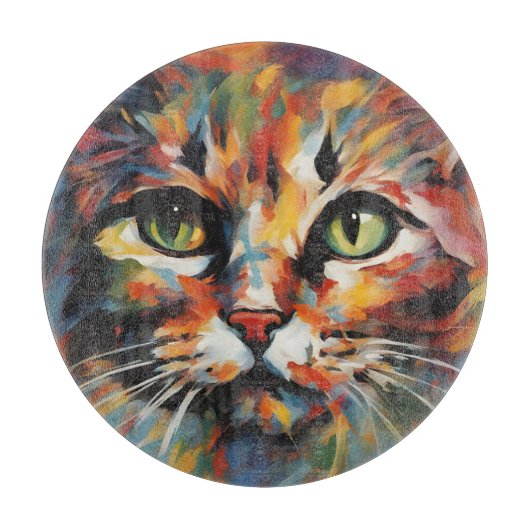 Planche À Découper Peinture de chats (Devant)