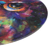 Planche À Découper Peinture de Chouette florale impressionniste (Coin)