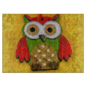 Planche À Découper Peinture de hibou