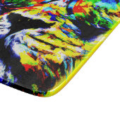 Planche À Découper Peinture de Lion avec lunettes Arc-en-ciel. Comman (Coin)