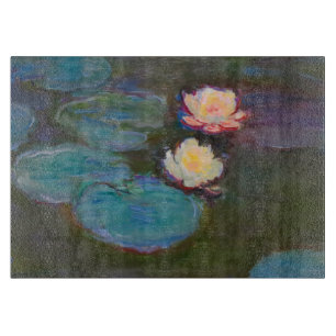 Planche À Découper Peinture de nénuphars d'étang de Monet
