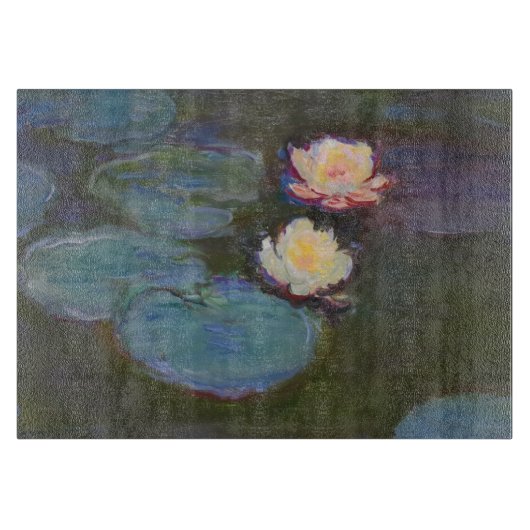 Planche À Découper Peinture de nénuphars d'étang de Monet (Devant)