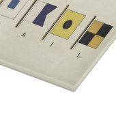 Planche À Découper Peinture de quatre drapeaux avec la voile écrite (Coin)