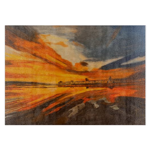 Planche À Découper Peinture de Scripps Pier, La Jolla, CA (Devant)