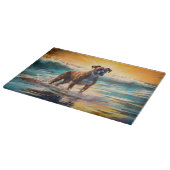 Planche À Découper Peinture de surf de la plage de Boxer (Coin)
