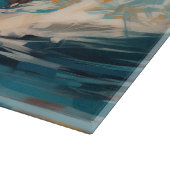 Planche À Découper Peinture de surf de plage de Bull Terrier (Coin)