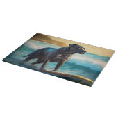 Planche À Découper Peinture de surf de plage de Cane Corso (Coin)