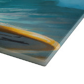 Planche À Découper Peinture de surf de plage de Cane Corso (Coin)