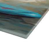 Planche À Découper Peinture de surf de plage de Terrier australien (Coin)
