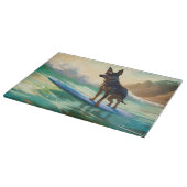 Planche À Découper Peinture de Surf sur Plage de Kelpie Australien (Coin)