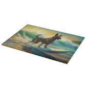 Planche À Découper Peinture de Surf sur Plage Malinois Belge (Coin)